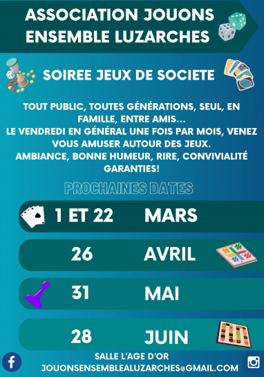 Affiche Jouons ensemble à Luzarches