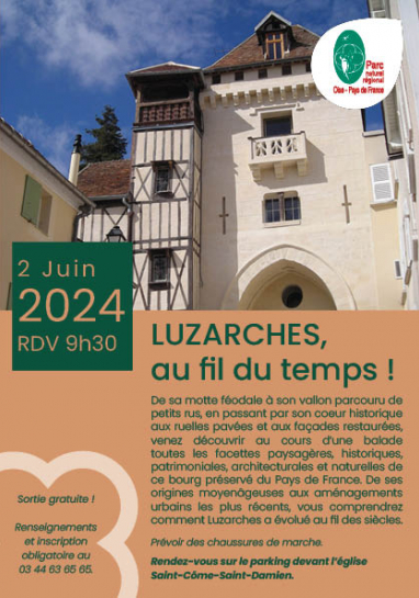 Affiche sortie PNR Luzarches au fil du temps 2024